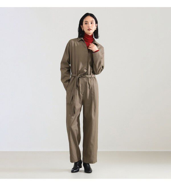 Demi-Luxe BEAMS 「スキッパー ギャバ ジャンプスーツ」|オールインワン|