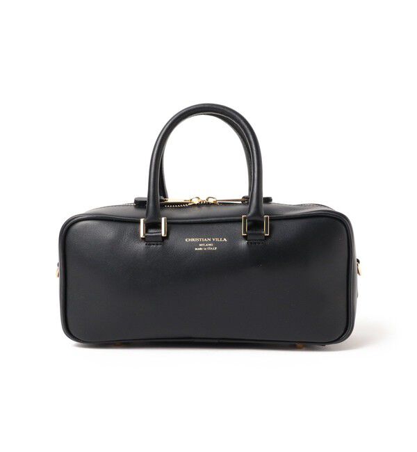 Demi-Luxe BEAMS 「CHRISTIAN VILLA / ワイド スクエア ボストン バッグ」|トートバッグ|BLACK