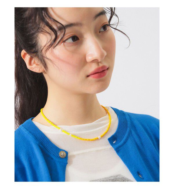 BEAMSBOY「淡水パール &times; ビーズ ネックレス」|その他|YELLOW