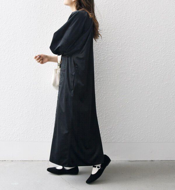 SHIPS any「bon_meur:〈洗濯機可能〉ベロア カットワーク ワンピース」|ワンピース|