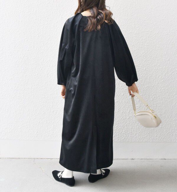 SHIPS any「bon_meur:〈洗濯機可能〉ベロア カットワーク ワンピース」|ワンピース|