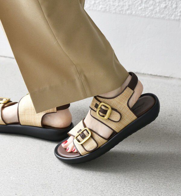 SHIPS any「《一部追加予約》【SHIPS any別注】eblouna: バックルベルト サンダル」|サンダル|