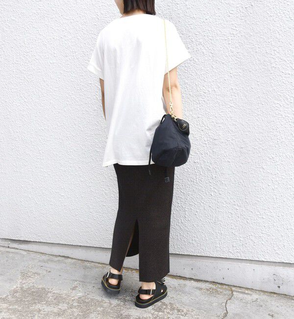 SHIPS for women「【WEB限定】〈手洗い可能〉フラワー 箔 プリント ロゴ TEE」|Tシャツ・カットソー|