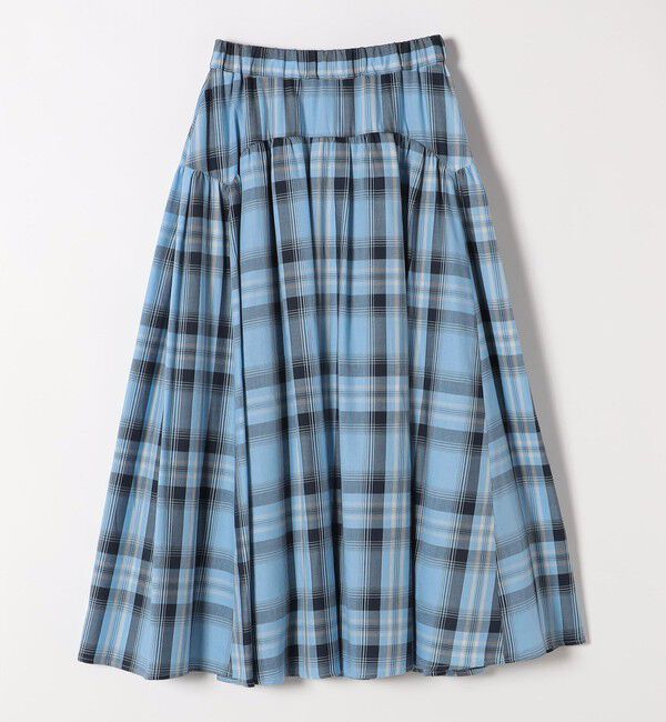 SHIPS any「SHIPS any:〈洗濯機可能〉ペール チェック ギャザー フレア スカート」|スカート|