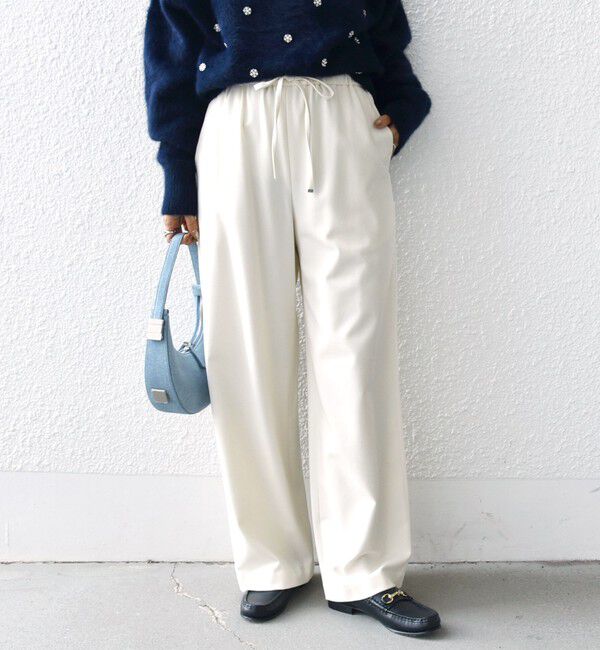 SHIPS for women「〈手洗い可能〉両面起毛 ドロスト パンツ」|その他|