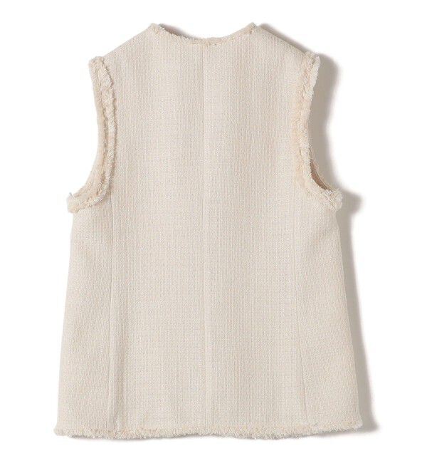 SHIPS for women「スラブ ツイード ロング ジレ（セレモニー対応可）」|ベスト・ジレ|