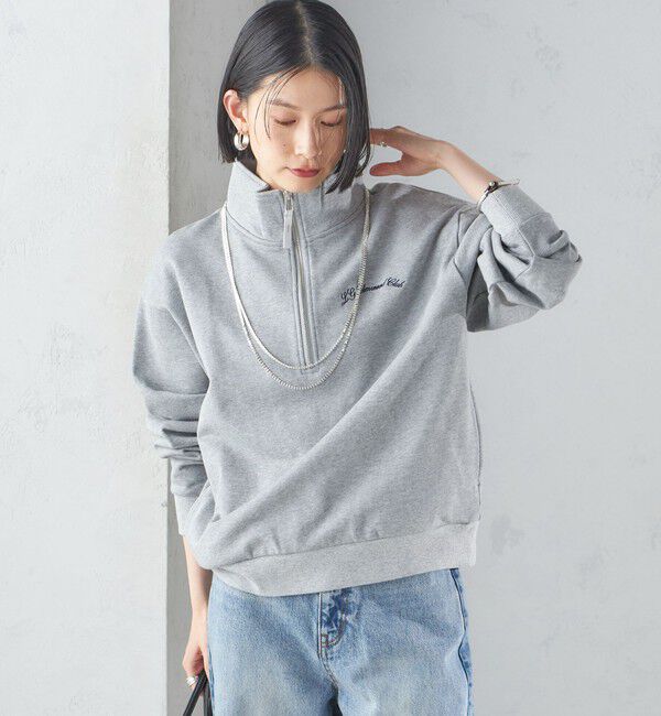 SHIPS for women「【SHIPS別注】LOGAN KNITTING MILLS: ハーフ ジップ プルオーバー」|スウェット・ジャージ|