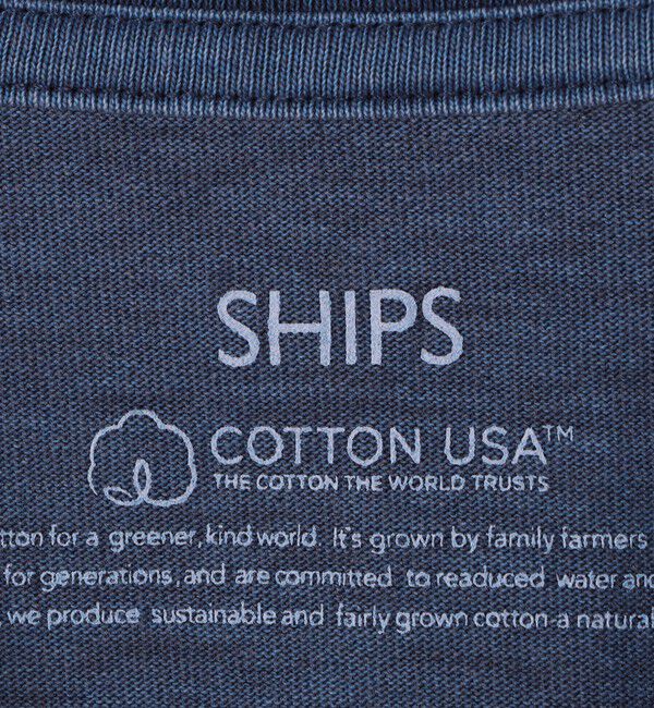 SHIPS「SHIPS: コットン USA クルーネック ポケット ピグメント Tシャツ」|Tシャツ・カットソー|