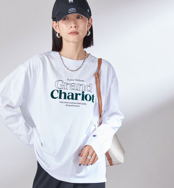 SHIPS for women「【SHIPS別注】Champion: プリント ロングスリーブ TEE」|Tシャツ・カットソー|