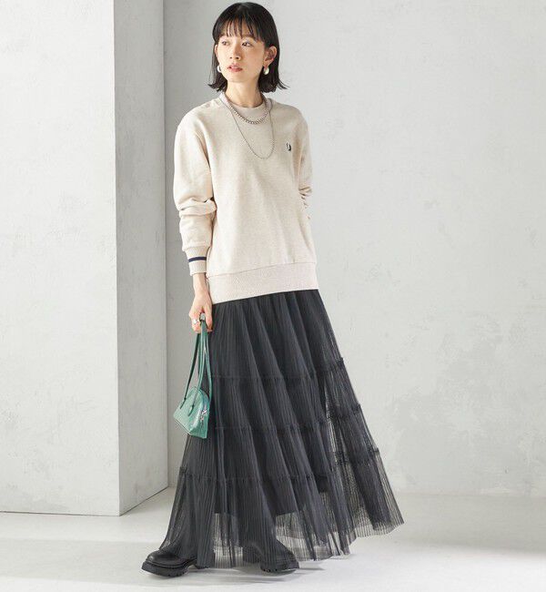 SHIPS for women「〈手洗い可能〉チュール プリーツ ティアード スカート」|スカート|