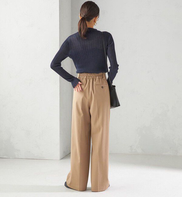 SHIPS for women「〈洗濯機可能〉ハイカウント ツイル 2タック ワイド パンツ」|その他|