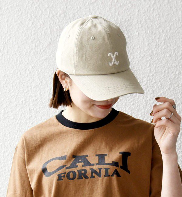 SHIPS any「【SHIPS any別注】VARZAR: 3D ロゴ ボール キャップ」|キャップ・キャスケット|ベージュ