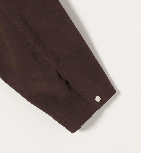 quaranciel「quaranciel〈洗濯機可能〉ポリエステル スエード スタンドカラー ジップ ショート ブルゾン」|ブルゾン・スタジャン|