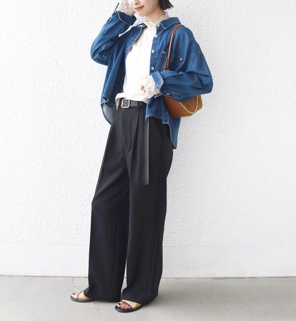 SHIPS for women「〈手洗い可能〉フラワー チュール ハイネック プルオーバー」|Tシャツ・カットソー|