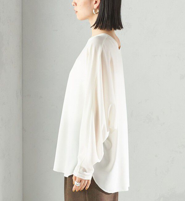 SHIPS for women「〈手洗い可能〉前後 2WAY シアー ドルマン ブラウス」|シャツ・ブラウス|