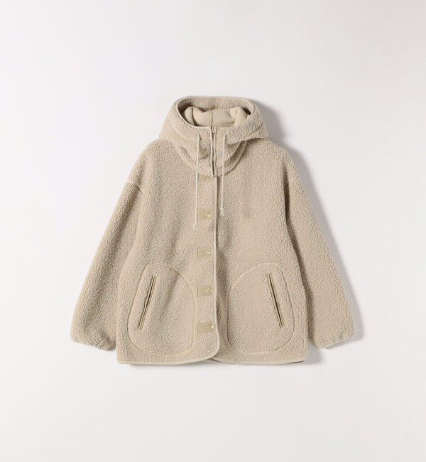 SHIPS any「SHIPS any:〈洗濯機可能〉ボア フリース 2WAY フーディー ブルゾン」|ブルゾン・スタジャン|