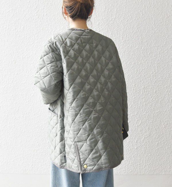 SHIPS any「Traditional Weatherwear: ARKLEY Aライン ミドル ノーカラー コート」|ノーカラーコート|