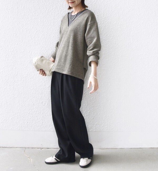 SHIPS for women「〈手洗い可能〉レイヤード デザイン ラメ メランジ 裏毛 プルオーバー」|スウェット・ジャージ|