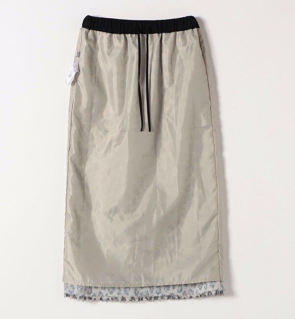 SHIPS any「SHIPS any:〈手洗い可能〉レオパード ジャカード Iライン イージー スカート」|タイト|