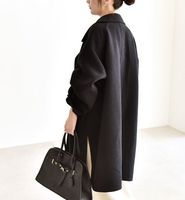 quaranciel「quaranciel: リバー スタンド & テーラード ダブルブレスト Aライン コート」|その他|