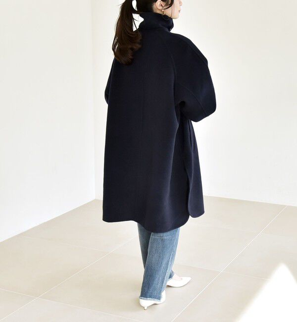 quaranciel「quaranciel: リバー スタンド & テーラード ダブルブレスト Aライン コート」|その他|