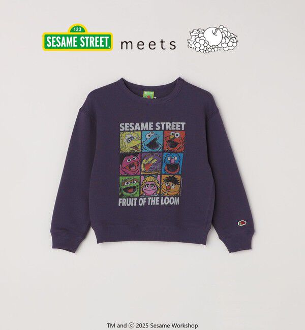 SHIPS any「SESAME STREET meets FRUIT OF THE LOOM: ブロック プリント スウェット<KIDS>」|スウェット・ジャージ|