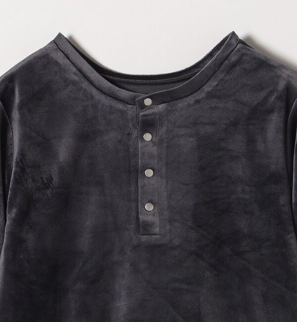 SHIPS any「SHIPS any:〈洗濯機可能〉ポリエステル ベロア 2way ヘンリーネック プルオーバー」|Tシャツ・カットソー|