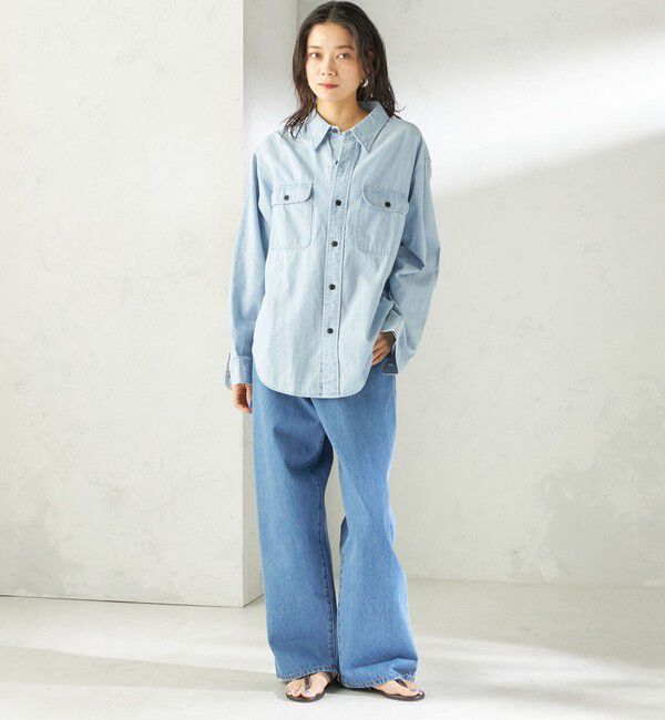 SHIPS for women「NINE CASE:〈洗濯機可能〉シャンブレー シャツ」|シャツ・ブラウス|