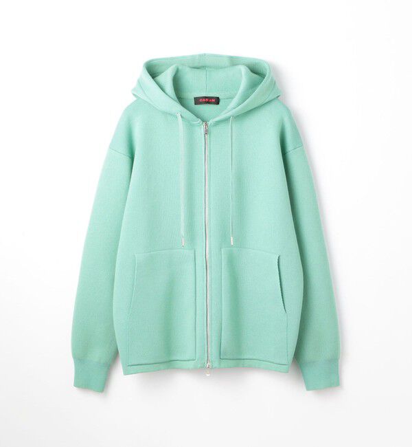 CABaN「CABaN コットンカシミヤ ジップパーカ」|ニット・セーター|53 グリーン