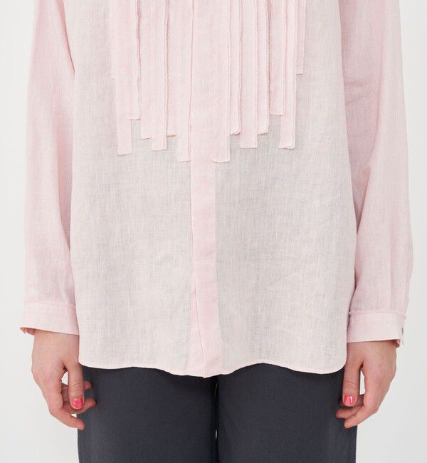 GALERIE VIE「リネンポプリン カットオフブザムシャツ」|シャツ・ブラウス|