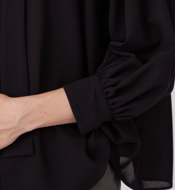 Ballsey「シアートロ フリルネックブラウス」|シャツ・ブラウス|