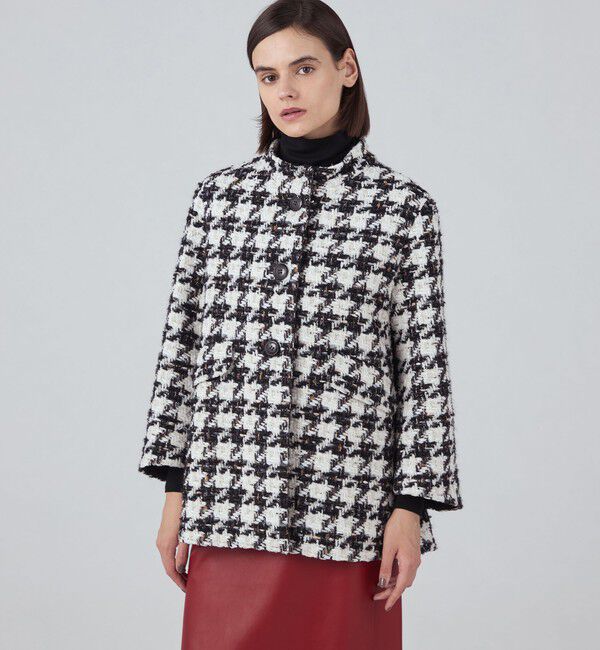 TOMORROWLAND collection「スラブハウンドトゥース トッパーコート」|その他|