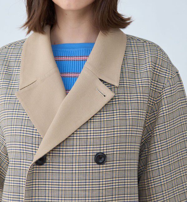 MACPHEE「コットンリバーチェック ダブルブレストコート」|その他|