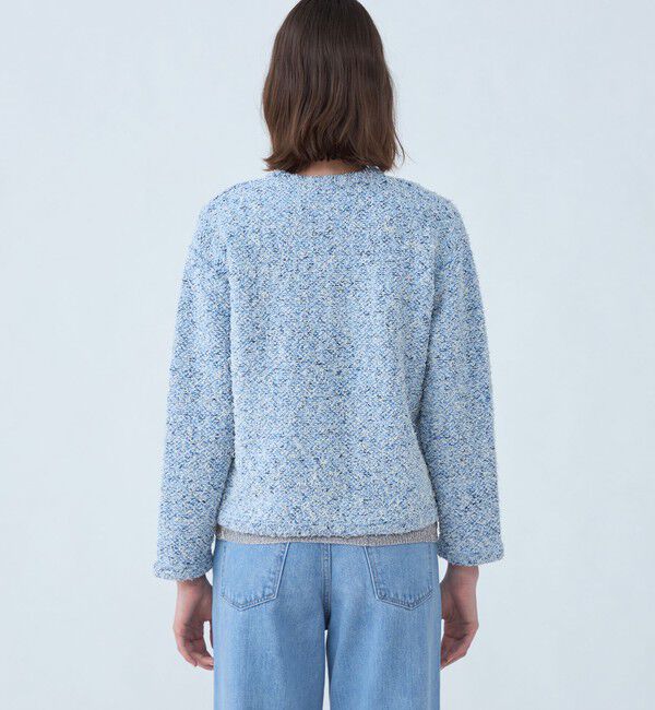 MACPHEE「ツイードニット Vネックカーディガン」|カーディガン|