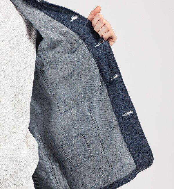 TOMORROWLAND MENS「【別注】 Lee Loco Jacket 7オンスリネンデニム」|ブルゾン・スタジャン|