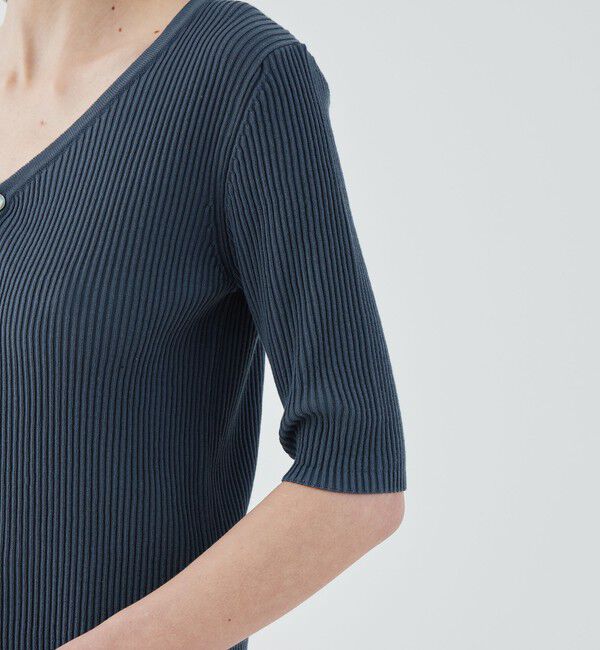 GALERIE VIE「ギザコットンリブ Vネックカーディガン」|カーディガン|