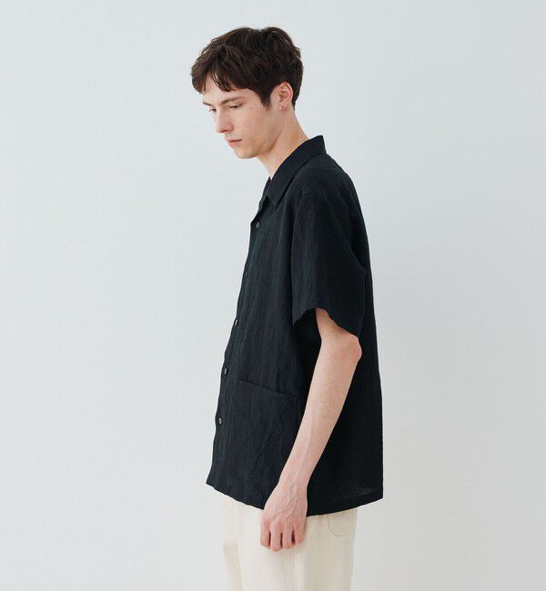 GALERIE VIE「ランダムリネン オープンカラーシャツ」|シャツ・ブラウス|
