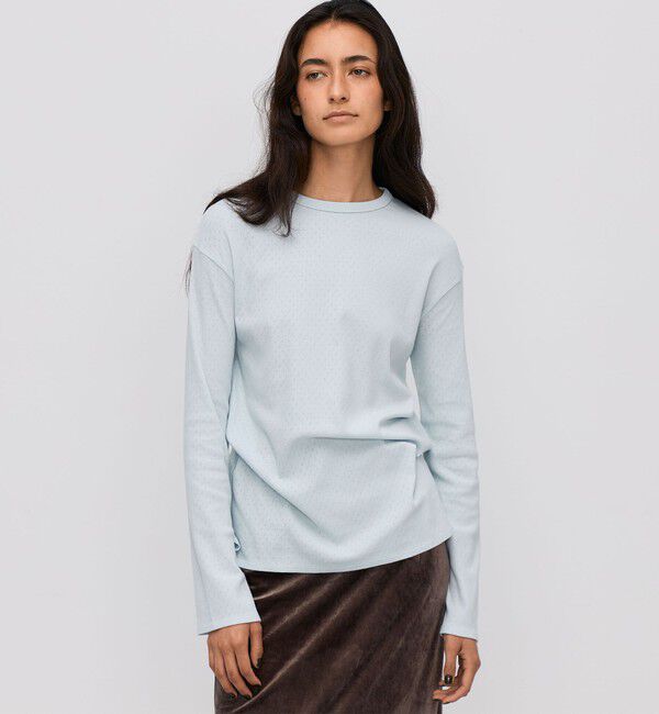 BACCA「ハイツイストレース コットンロングプルオーバー」|Tシャツ・カットソー|