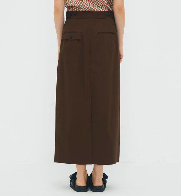 CABaN「コットンギャバジン 2タックロングスカート」|スカート|