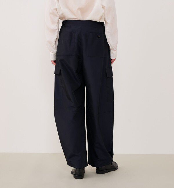 GALERIE VIE「ナイロンシルクタフタ タックカーゴパンツ」|カーゴ|