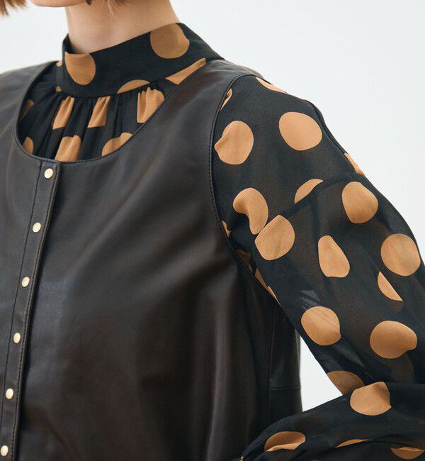 TOMORROWLAND collection「ベジタブルレザー フロンタブルジレ」|ベスト・ジレ|