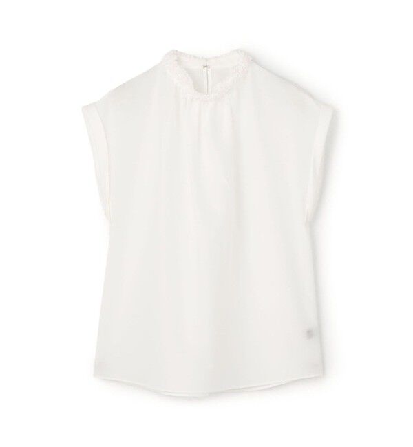 TOMORROWLAND collection「コットンシルクローン フレンチスリーブブラウス」|シャツ・ブラウス|11 ホワイト