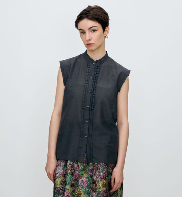 TOMORROWLAND collection「シャンブレータフタ ノースリーブブラウス」|シャツ・ブラウス|