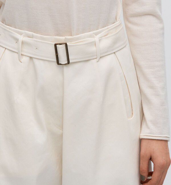 BACCA「コットンポリエステルビンテージギャバジン ベルトワイドパンツ」|その他|