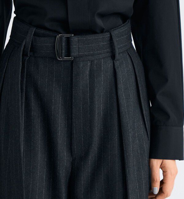 Edition「ストレッチフラノ ベルテッドスラックス」|スラックス|