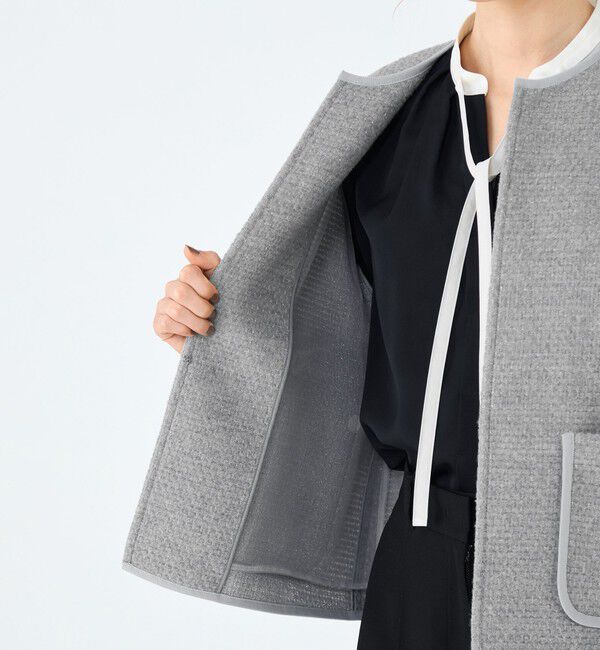 Ballsey「ファンシードビー クルーネックジャケット」|ノーカラージャケット|