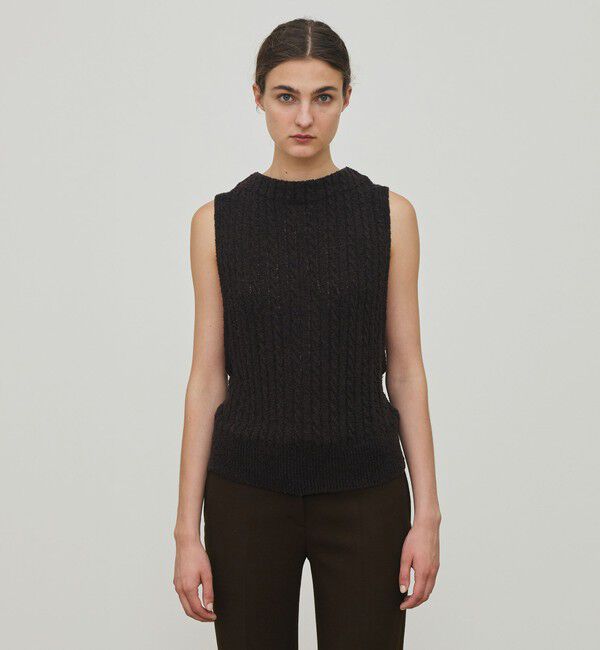 DES PRES「シルクループヤーン ケーブルベスト」|ベスト・ジレ|