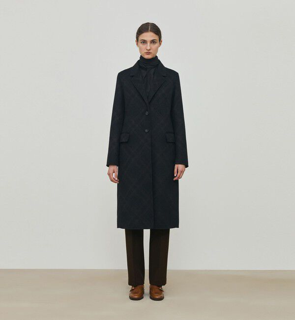 DES PRES「ダブルフェイスチェックジャガード チェスターコート」|チェスターコート|