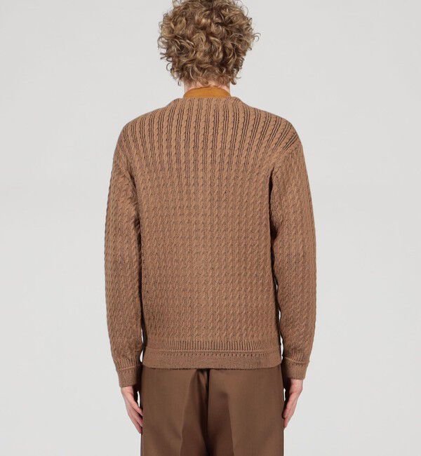 TOMORROWLAND MENS「TOMORROWLAND tricot アルパカポリエステルケーブル Vネックカーディガン」|カーディガン|