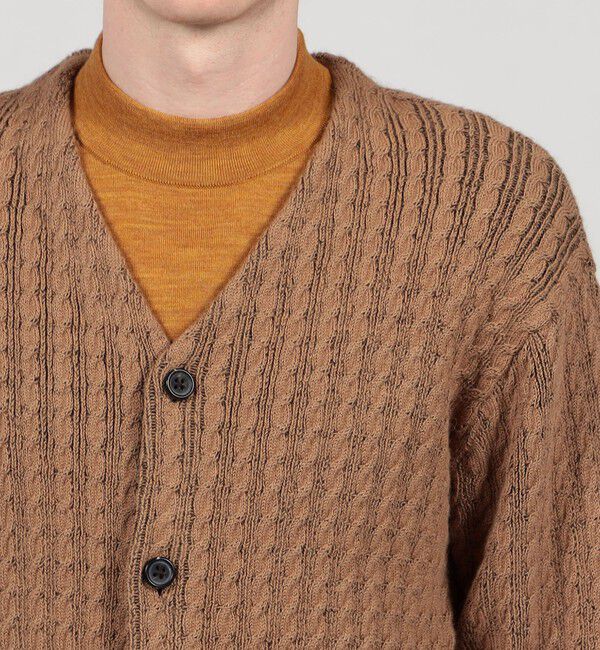 TOMORROWLAND MENS「TOMORROWLAND tricot アルパカポリエステルケーブル Vネックカーディガン」|カーディガン|